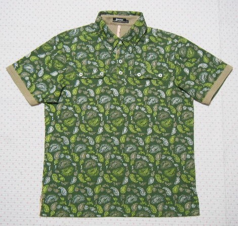  Srixon SRIXON QUICK DRY&UV CUT Golf для высокофункциональный кнопка down рубашка зеленый цвет /peiz Lee рисунок размер L тянуть over . вода скорость ./UV функция 