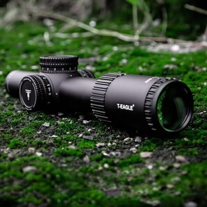 ライフルスコープ コンパクト 1.2-6x24IR 可変倍率スコープ 航空機級アルミ製 耐衝撃 防水 防曇 ゼロロック機構 スルーレバー搭載 ワンピー