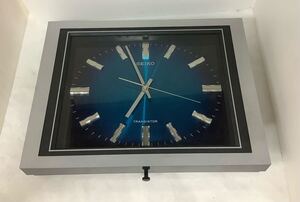 SEIKO セイコー トランジスタ 壁掛け時計 RA7521 昭和レトロ ビンテージ インテリア 雑貨 TRANSISTOR ブルー グラデーション ジャンク品