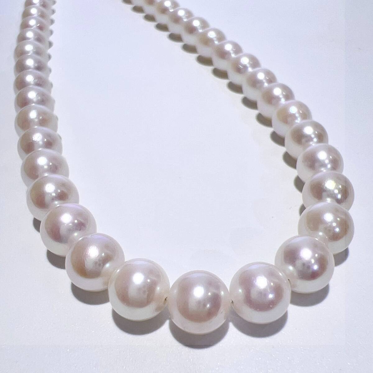 SV 天然 AKOYA アコヤ パール ネックレス 本真珠 ホワイト 43cm 