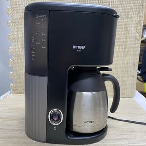 雷216ほ タイガー コーヒーメーカー 8杯用 ACW-S080 TIGER タイガー魔法瓶 ブラック 真空ステンレスサーバータイプ 2012年製 通電確認済み