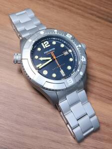 青 500M防水 FEEL NEVER 自動巻き 機械式 ダイバーウォッチ ディープシーチャレンジ MIYOTA8215 BALL WATCH プロスペックス