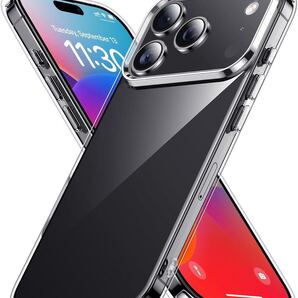 17 Pro ケース クリア 17 プロ用 17pro 耐衝撃 指紋防止 落下防止 黄ばみ防止 ワイヤレス充電対応 ストラップホール付き6.3インチ 透明