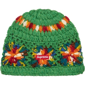 新品 正規 Supreme Crochet Beanie Green /シュプリーム/クロシェット/ビーニー/ニット帽/帽子/キャップ/cap/緑/黒/ブラック/25ss