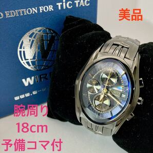 美品☆電池新品☆送料込☆セイコー SEIKO ワイアード WIRED クロノグラフ メンズ腕時計 デルタモデル チクタク限定品 7T92-0JY0 AGAV708