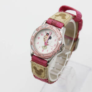 W250926-43 Disney ディズニー ミニーマウス Minnie Mouse レディース腕時計 クォーツ ジャンク 文字盤ミニーマウス ホワイト