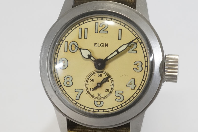 希少【1949年】エルジン USA製15石 10金メッキ ヴィンテージ手巻腕時計 ロードエルジン【USA】変形角型・紳士手巻き・スモールセコンド