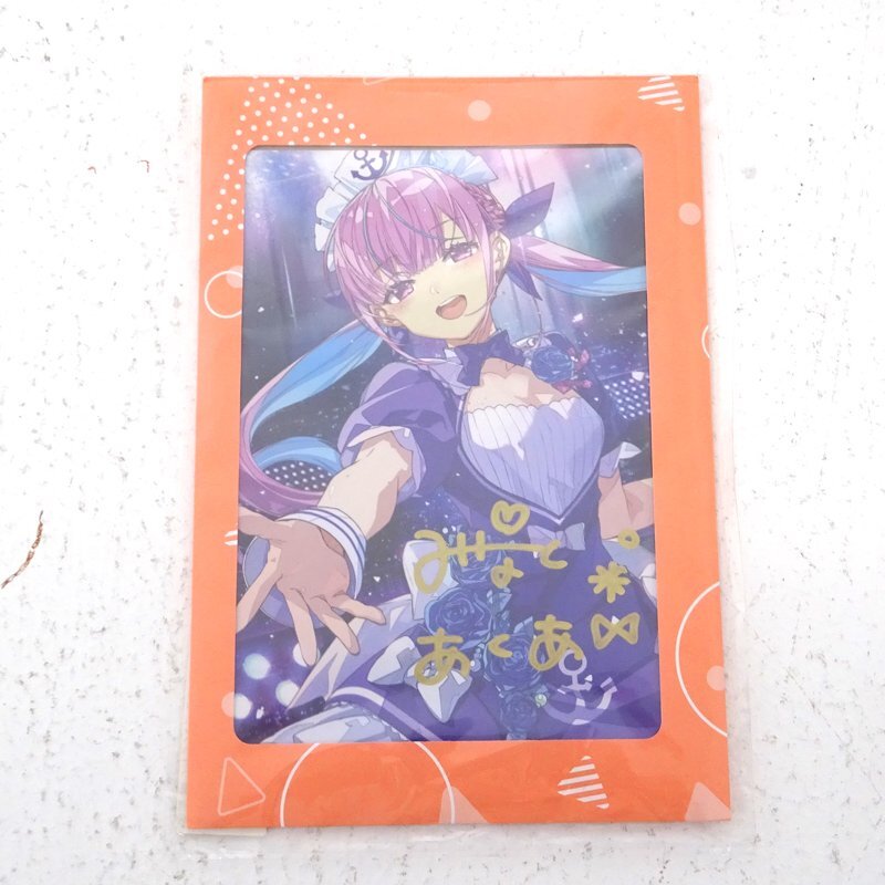 ホロライブ 湊あくあ直筆サイン入りチェキ ホロライブ 湊あくあ 直筆サイン入りチェキ風ブロマイドカード