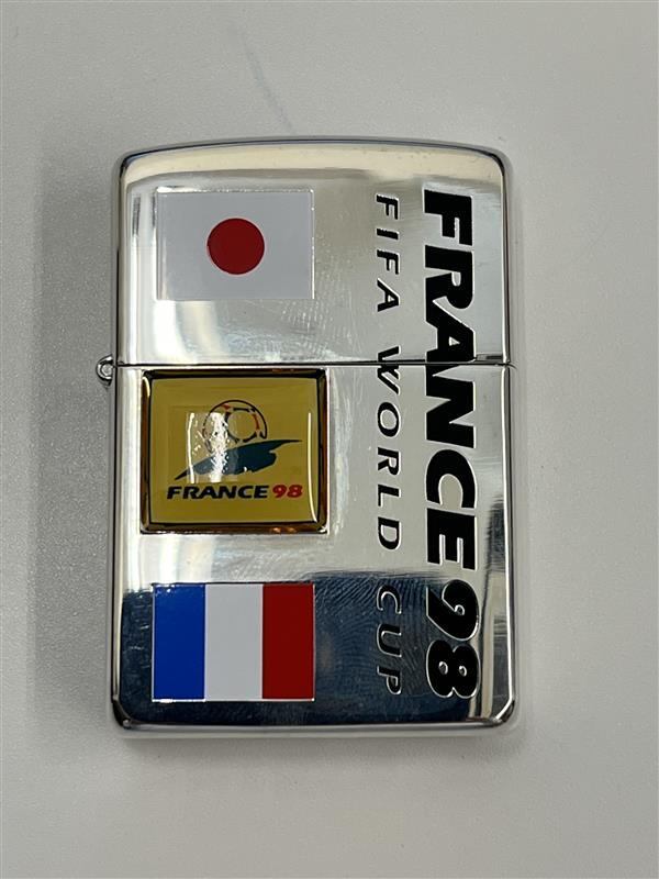 [ не использовался товар ] ZIPPO 1998 год vintage футбол WC Франция собрание Zippo Vintage в это время было использовано IYMK2297