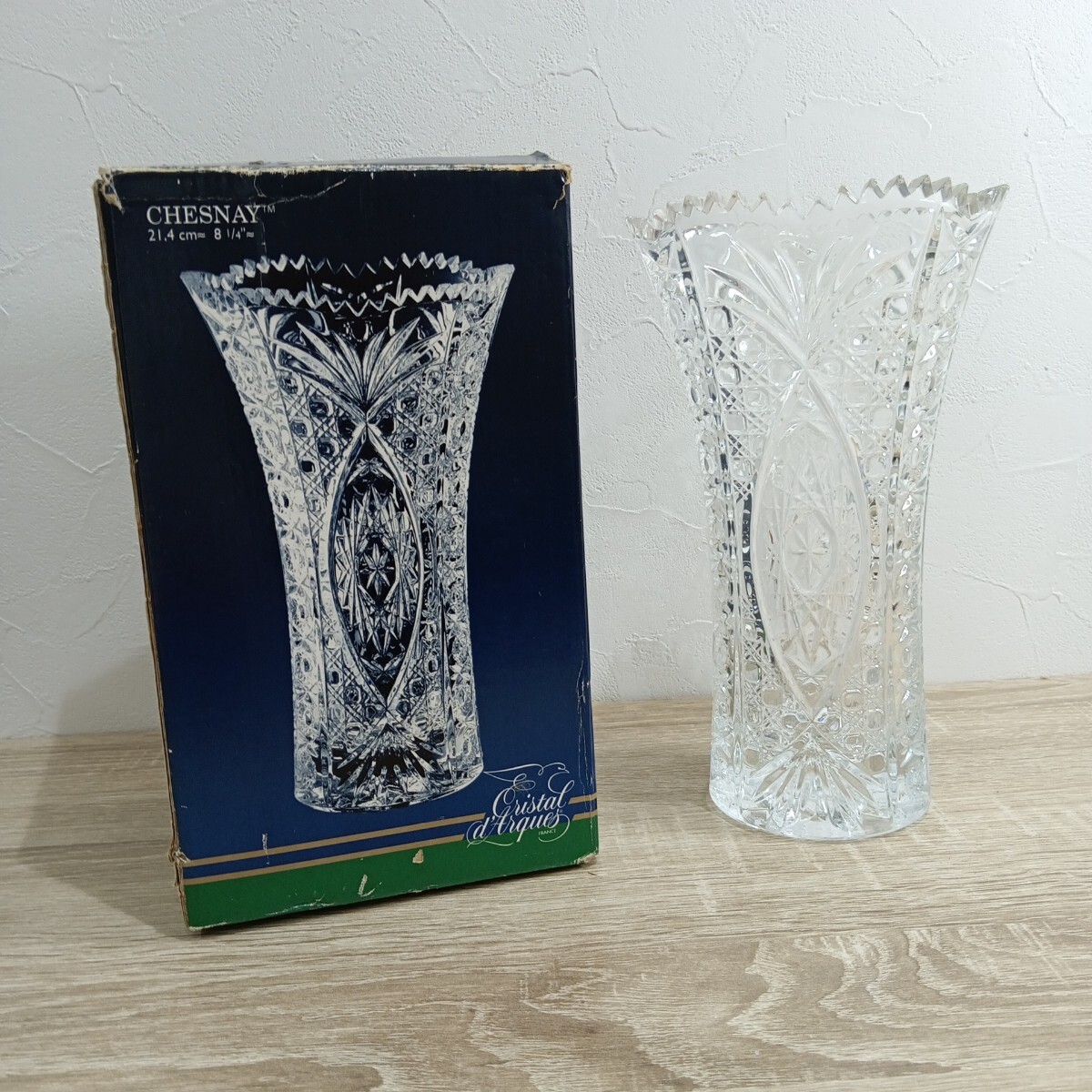 Cristal d’Arques クリスタルダルク　花瓶　未使用品　* Cristal d'Arques クリスタルダルク 花瓶 未使用品 *