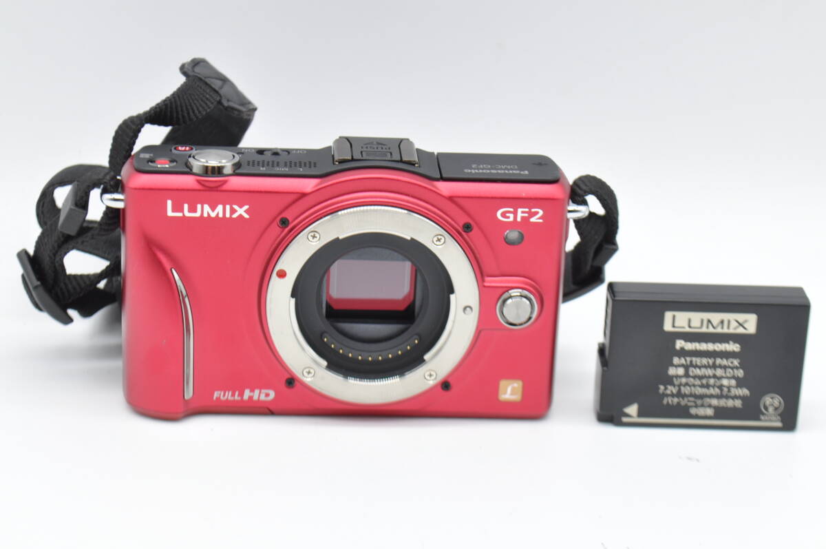 パナソニック Panasonic LUMIX DMC-GF2 レッド 美品 箱付 中古】Panasonic パナソニック LUMIX DMC-GF2 レッド + LUMIX G