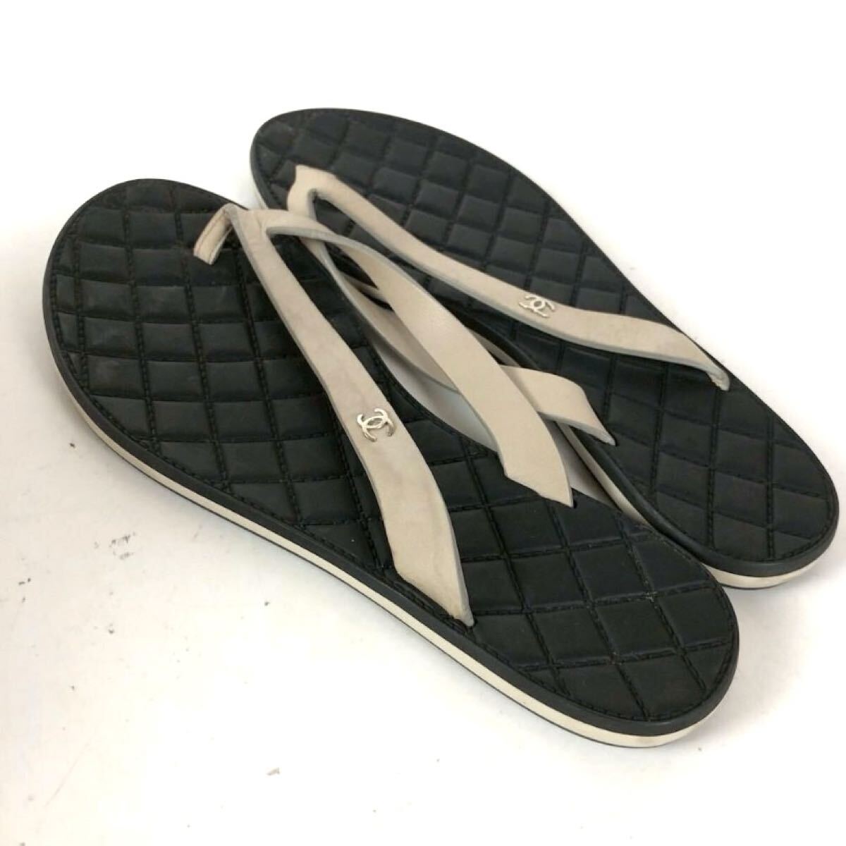 CHANEL シャネル ココマーク ビーチ サンダル 靴 レディース ブランド ブラック sandal 海 正規品 おしゃれ 人気 送料無料 _サムネイル画像2