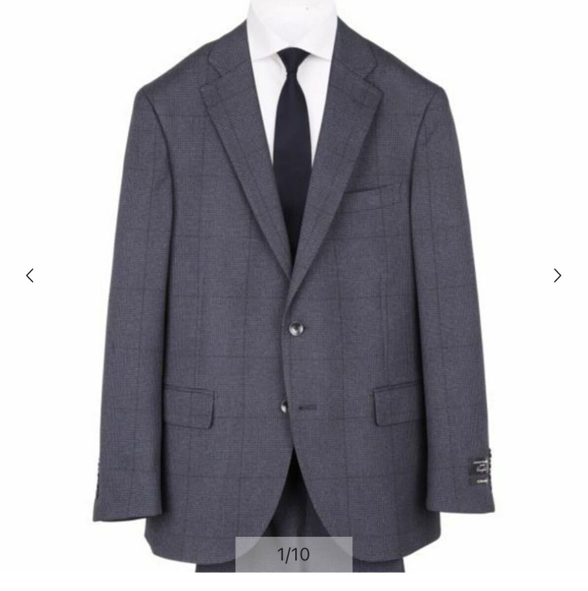 未使用級✨BROAD LINE スーツ　背抜き　グレンチェック　グレー　3ピース SUIT SQUARE 【スーツスクエア】レディース ジャケット REDA