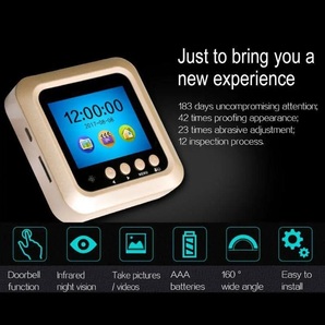 【ドアスコープカメラ】インターホン 監視モニター 監視カメラ セキュリティ 玄関カメラ 防犯カメラ 録画