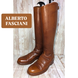 【ALBERTO FASCIANI】アルベルトファッシャーニ☆ロングブーツ☆イタリア製☆乗馬☆ジョッキー☆36☆23cm相当☆ブラウン☆茶色☆レディース