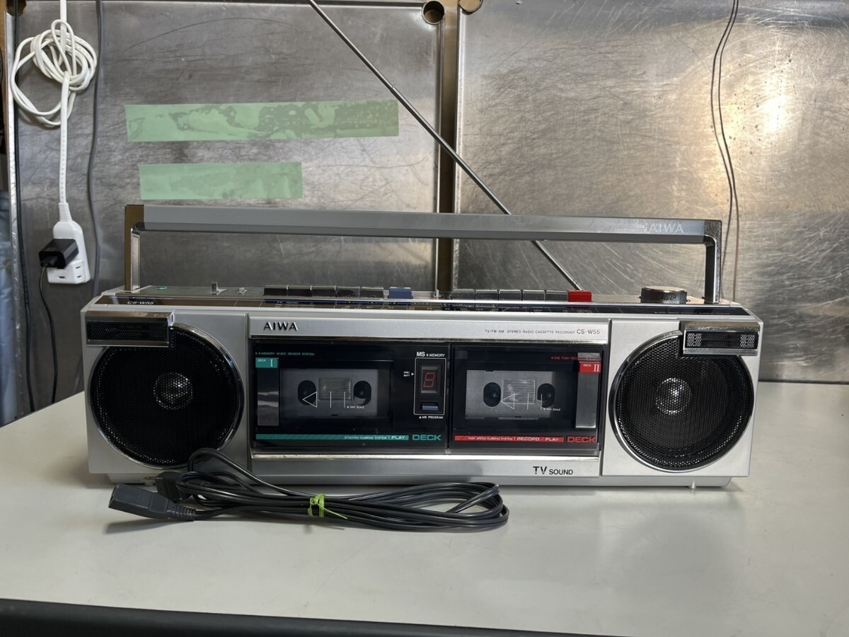 aiwa ステレオラジオ カセットレコーダー CS-W530 希少 Yahoo!オークション -「aiwa cs w」(ラジカセ) (カセットデッキ
