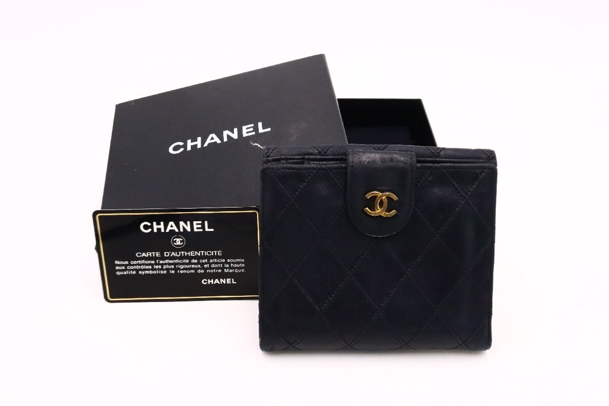 【極美品】CHANEL ビコローレ　がま口長財布　ラムスキン　黒　ココマーク 2025年最新】シャネル ビコローレ 財布の人気アイテム - メルカリ