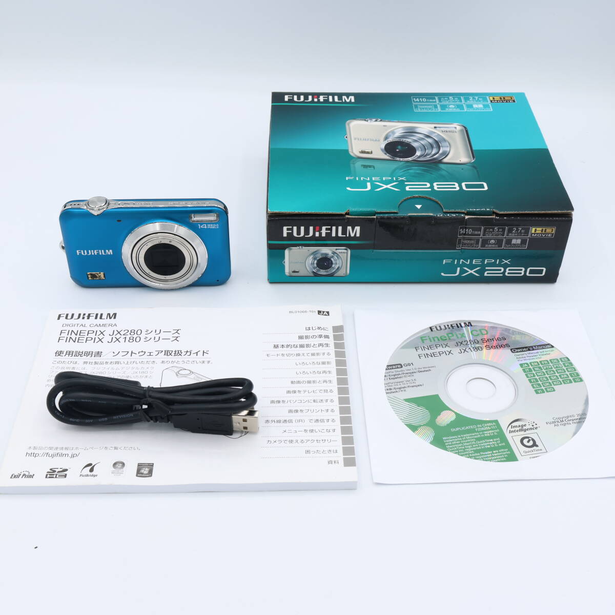 ✨極美品✨FUJIFILM FINEPIX JX280 ブルー Yahoo!オークション -「finepix jx280」の落札相場・落札価格