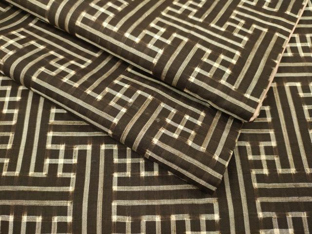 ゆ*き様 ■T3691■未使用品■木綿■証紙付き　黒×赤　秋名バラ柄　久留米絣 オンラインショップ｜宮原紬株式会社｜京都にある紬織物問屋