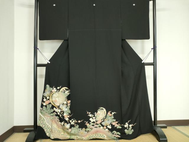 正絹　高級　長襦袢　無双袖仕立　舞花間道　菱地　暈し染め　衣紋抜き　トールさんも 正絹 高級 長襦袢 無双袖仕立 舞花間道 菱地 暈し染め 衣紋抜き