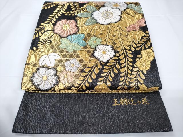 高級/辻ヶ花/袋帯/金通し/絞り/着物/花柄/女性/訪問着/美品❣️ 美品品【辻が花絞り染め】金通し 袋帯 正絹s775 | 着物 夢美月