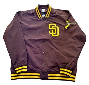 BK2)ファナティクス(Fanatics)San Diego Padresナイロンジャケット/MLB/M/サンディエゴ・パドレス