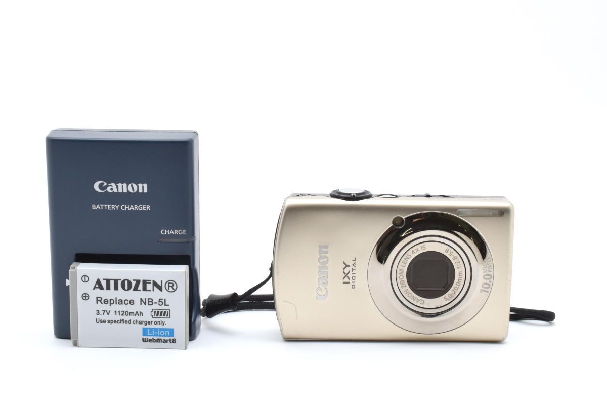 【完動品】Canon キャノン IXY 920 IS 付属品箱付　SDカード付き 中古】Canon キヤノン IXY Digital 920 IS ゴールド コンパクト