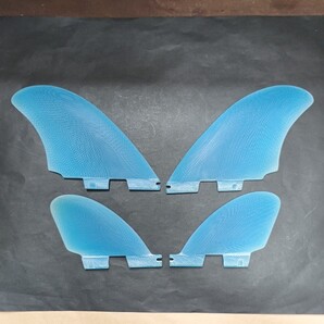 FCS2対応 マチャドクワッド系 ノーブランド クワッドフィン ミッドレングス ショートボード パフォーマンス フィン ファイバーグラス製