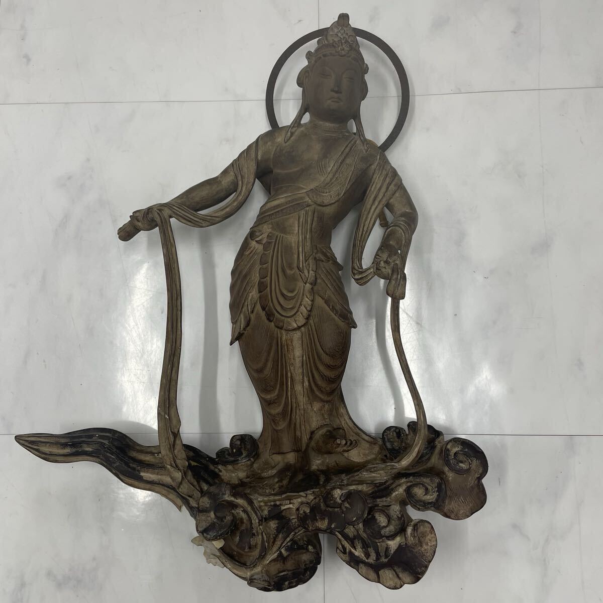 希少】平等院鳳凰堂 国宝模『雲中供養菩薩』置物 仏教美術　超美品　保証書有ります 平等院鳳凰堂と浄土院」 作品紹介①《雲中供養菩薩像》 | 静岡市