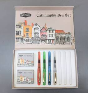 1102ナ◆GCQUILL Fountain Calligraphy Pen Set カリグラフィーペン&インク32本◆