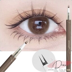 簡単に下まつ毛を描く 2tipリキッドアイライナー 超極細マルチライナー 涙袋シェーディング アイブロウ ヘアライン 時短メイク