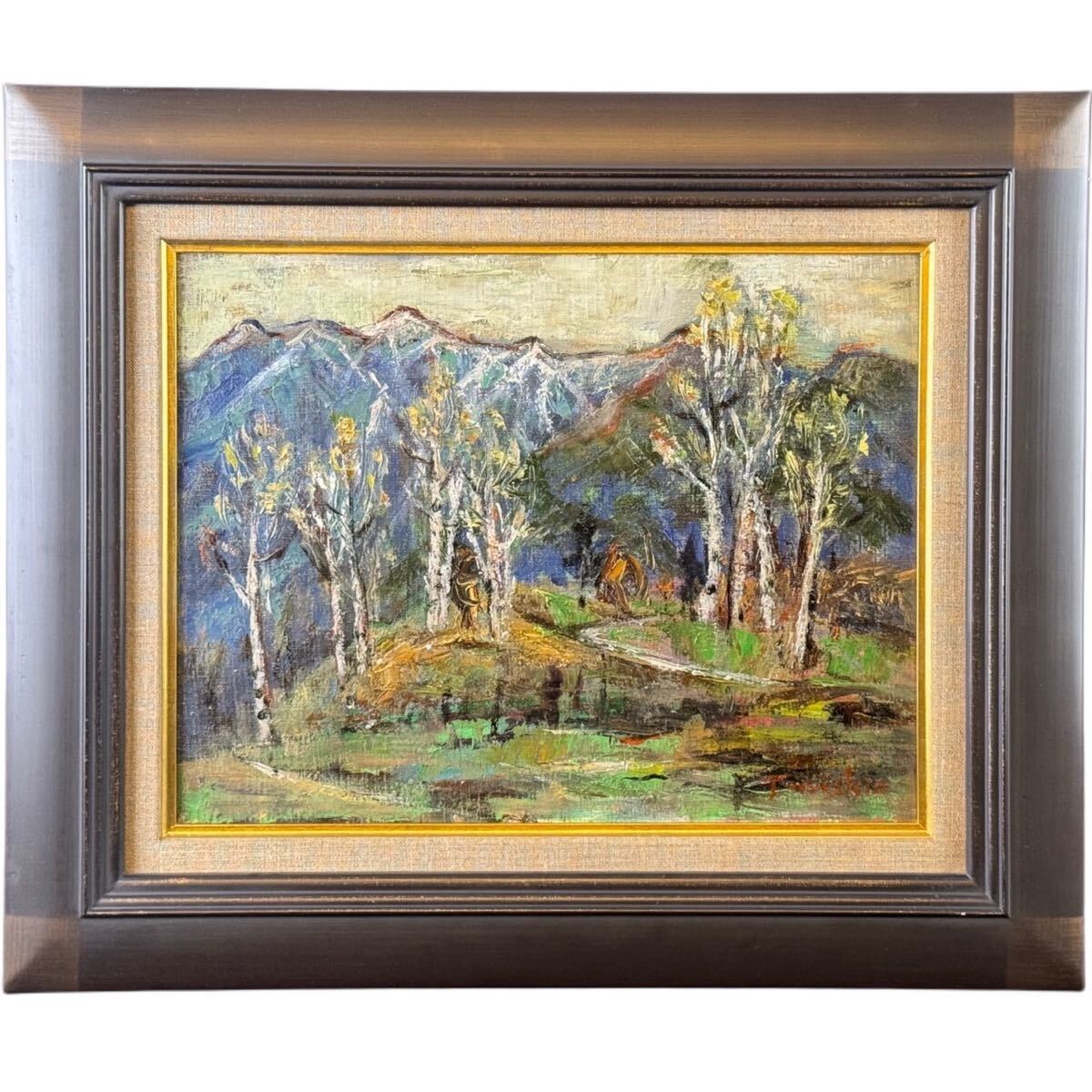 油絵　西尾二郎　尾道 辻京子 尾道旅情