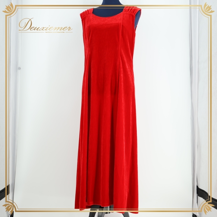 フラダンス 衣装 ワンピース ドレス 赤 美品 フラダンス衣装】レッド