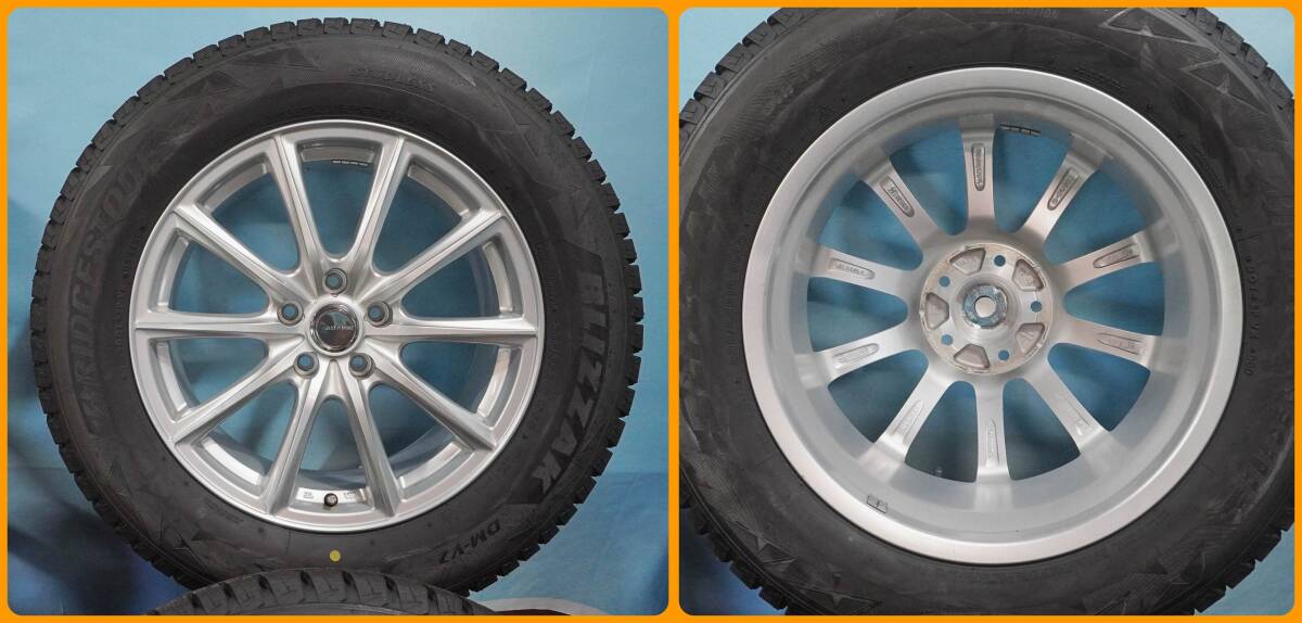BRIDGESTONE ECO CRS15 18×7.5J +42 PCD114.3 5H BRIDGESTONE BLIZZAK DM-V2 235/65R18 106Q 4本セット 福山市 手渡しOK_サムネイル画像3
