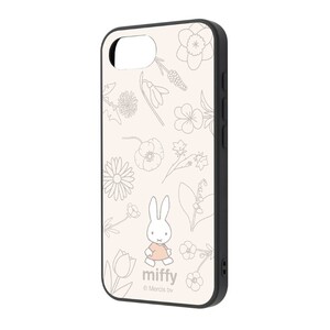 iPhone16e ケース ミッフィー ベージュ フラワー 衝撃吸収 ハイブリッド 保護 カバー キャラクター グッズ アイフォン アイホン