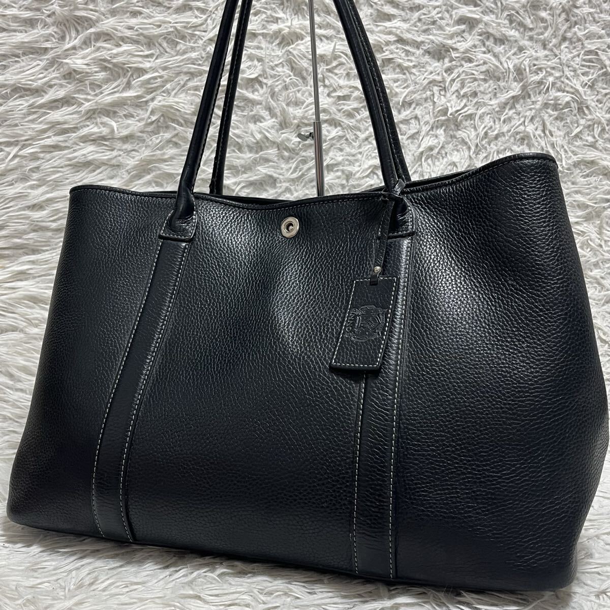 ほぼ未使用 バーニーズニューヨーク トートバック ロゴトートバッグ （M）（2186396）｜BARNEYS NEW YORK