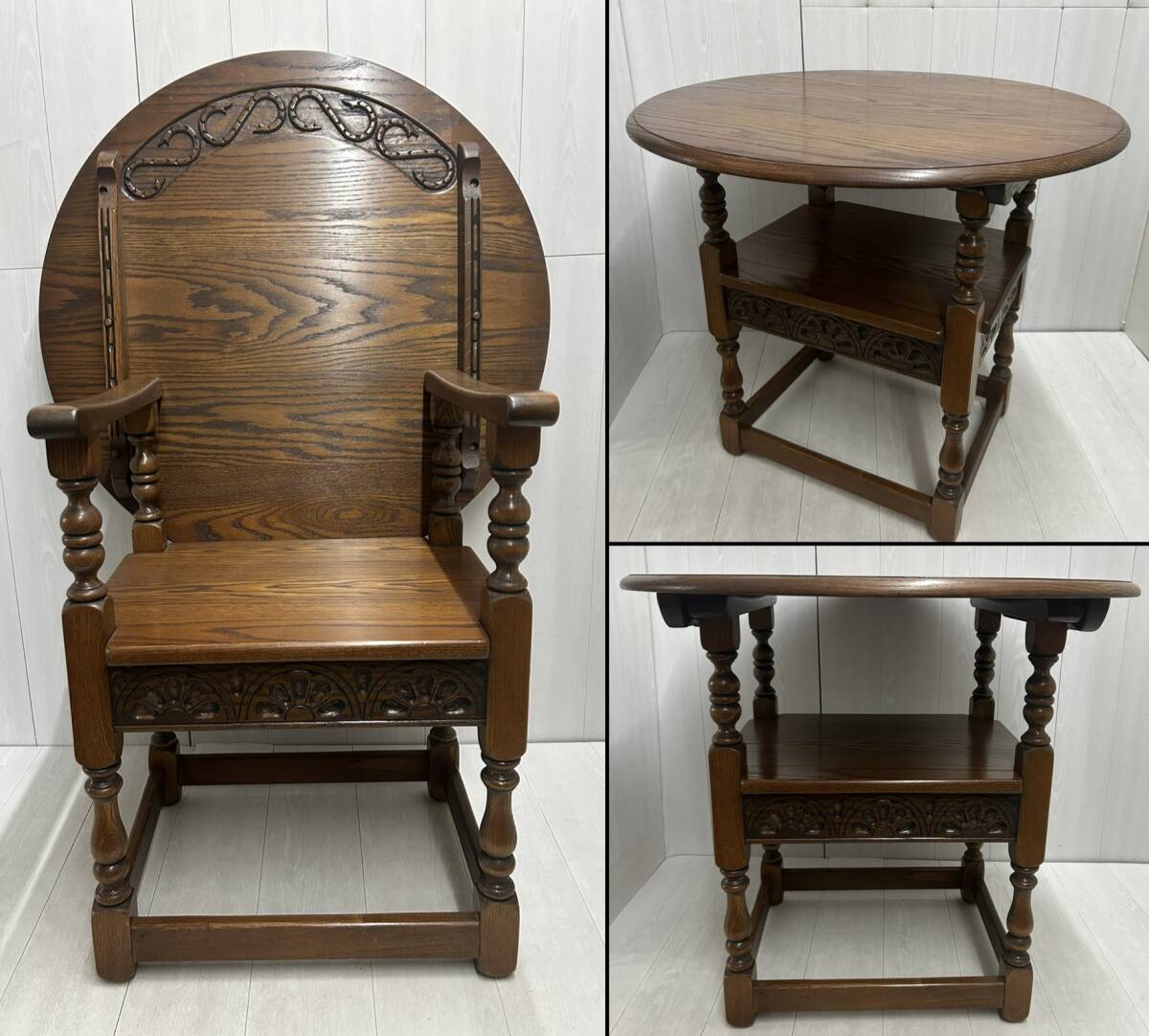 英国アンティーク木製モンクスベンチ/椅子イスチェア/収納机テーブル(88-119 英国アンティーク木製モンクスベンチ/椅子イスチェア/収納机