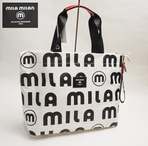 新品展示品定価1.6万円 mila milan ミラ・ミラン IKETEI イケテイ製造 コスタ 大容量 トートバッグ 白(WHT) 248703