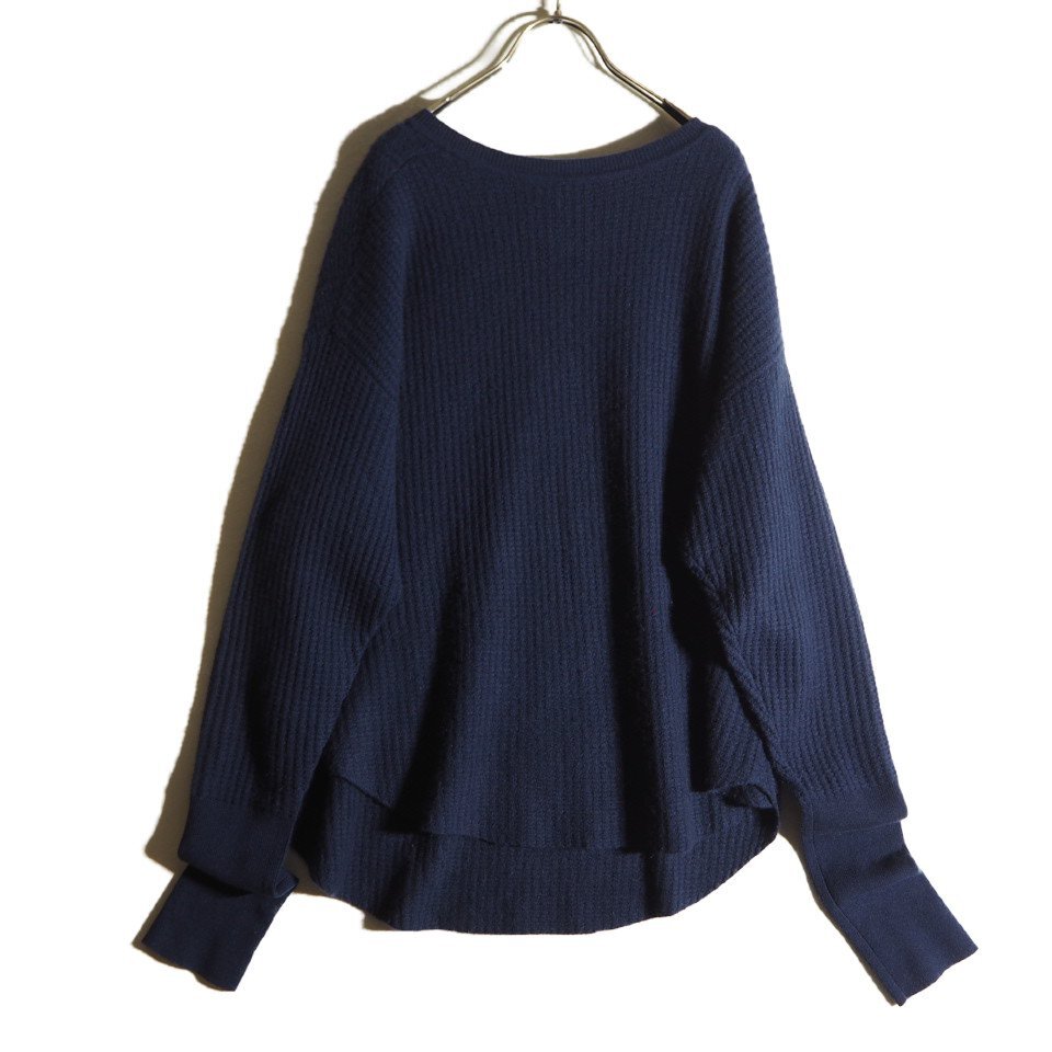 アパルトモン カシミヤ混サーマルニット ネイビー　定価31,900円 美品 アパルトモン ドゥーズィエムクラス カシミヤ混 サーマル