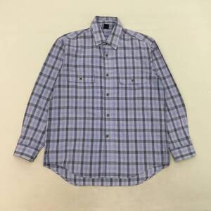 ■mont-bell モンベル WIC.ライトシャツ 長袖 トップス Mサイズ メンズ 1104282 ダブルポケット チェック ポリ クリック 0.2kg
