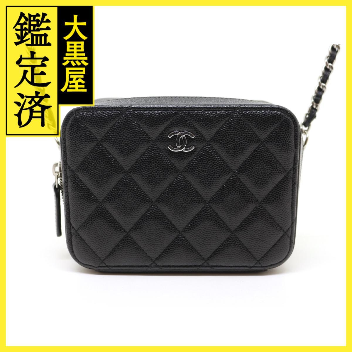 【未使用に近い】CHANEL/シャネル/アイコン/黒/カメラ/ショルダーバッグ シャネル/ショルダーバッグ/マトラッセ/スモールカメラバッグ/黒