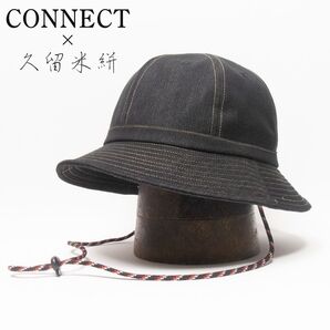 新品 CONNECT×久留米絣 デニム メトロハット ブラック