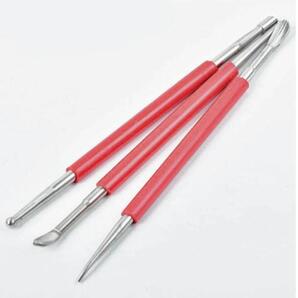 モデラ 6種類 3本セット レザークラフト 工具 トレース カービング ツインタイプ ハンドメイド アクセサリー DIY