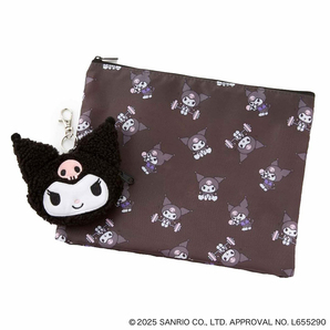 mini ミニ 2025年 1月号 【付録】 クロミ もこもこポーチチャーム&総柄ポーチ 2点セット