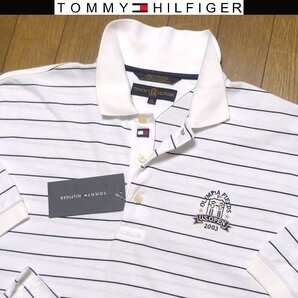 XL日本サイズ位★セール送無料★新品トミーヒルフィガーUSA限定特注刺繍1点物4方向伸縮速乾 ポロシャツ