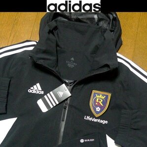 4L-5L・3XL-4XL日本サイズ位【セール送無料】新品 アディダス USA限定豪華特注3本ラインモデル1点物 防風撥水除湿 パーカー ジャケット