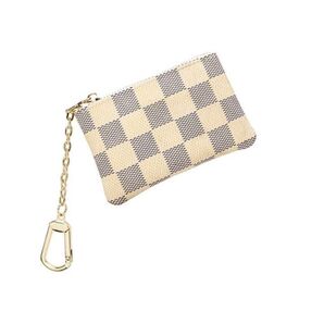 市松模様 格子柄 チェック柄 ミニコインケース 小銭入れ ホワイト 財布