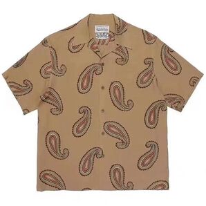 WACKO MARIA ワコマリア 舐達磨 なめだるま ペイズリー アロハ ハワイアン シャツ ブラウン 茶