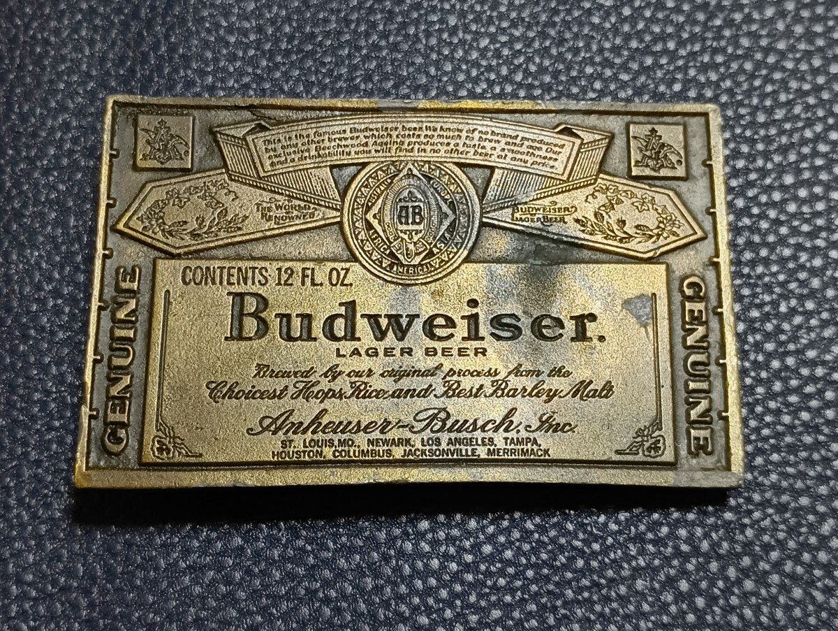 レア ヴィンテージ バックル バドワイザー 新品 budweiser NIB 2 レア ヴィンテージ バックル バドワイザー 新品 budweiser NIB 2