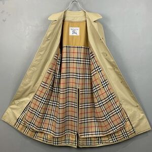 Burberrys’ オールド バーバリー ステンカラーコート スプリングコート 白タグ ライナー付き ノバチェック柄 ベージュ ラグラン レディース